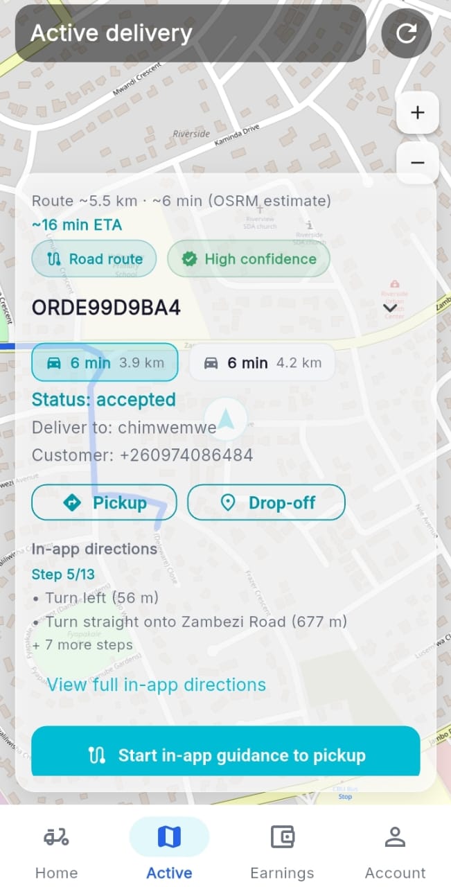 Delivery Route Details