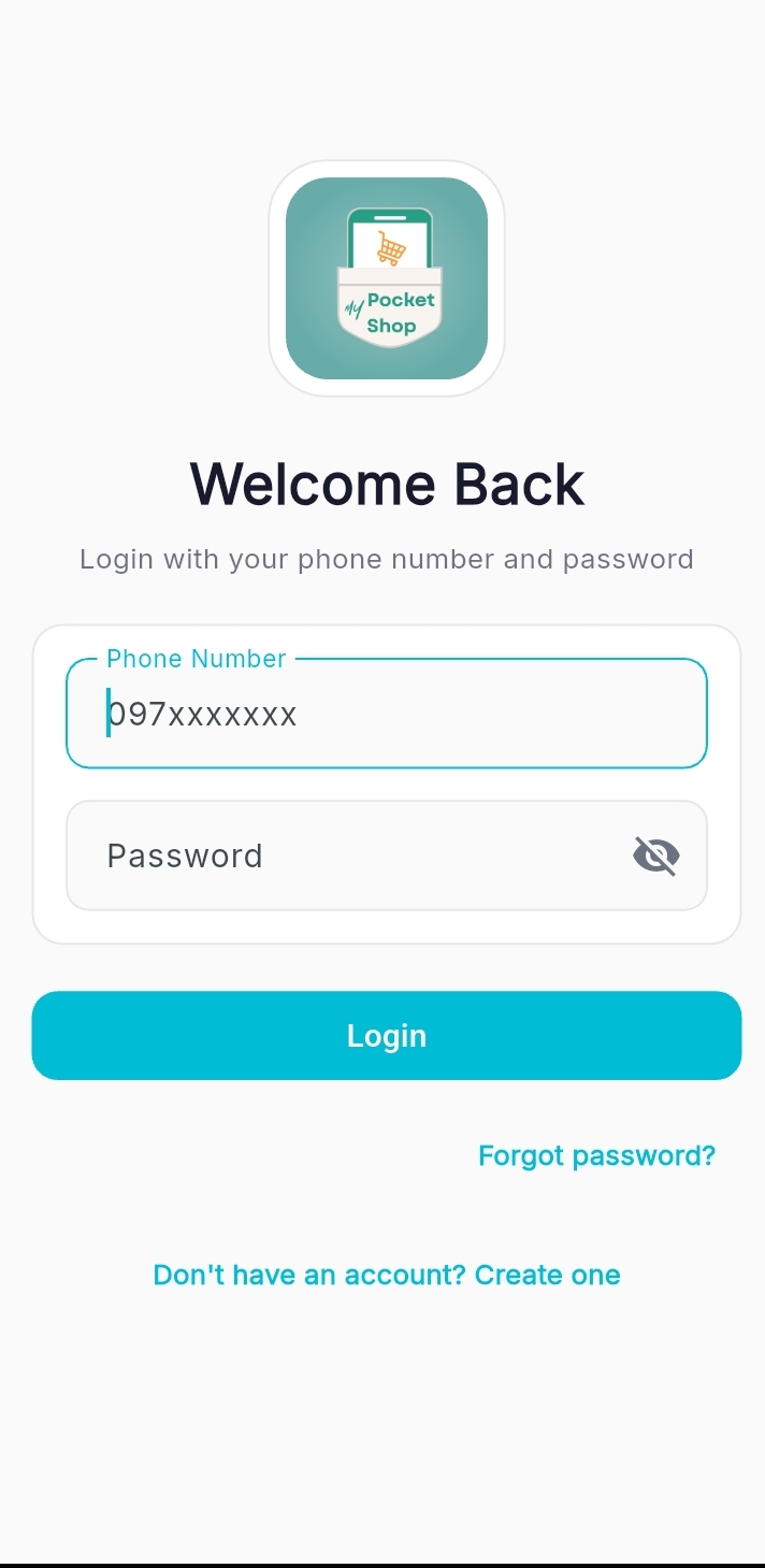 Pocket Shop Login