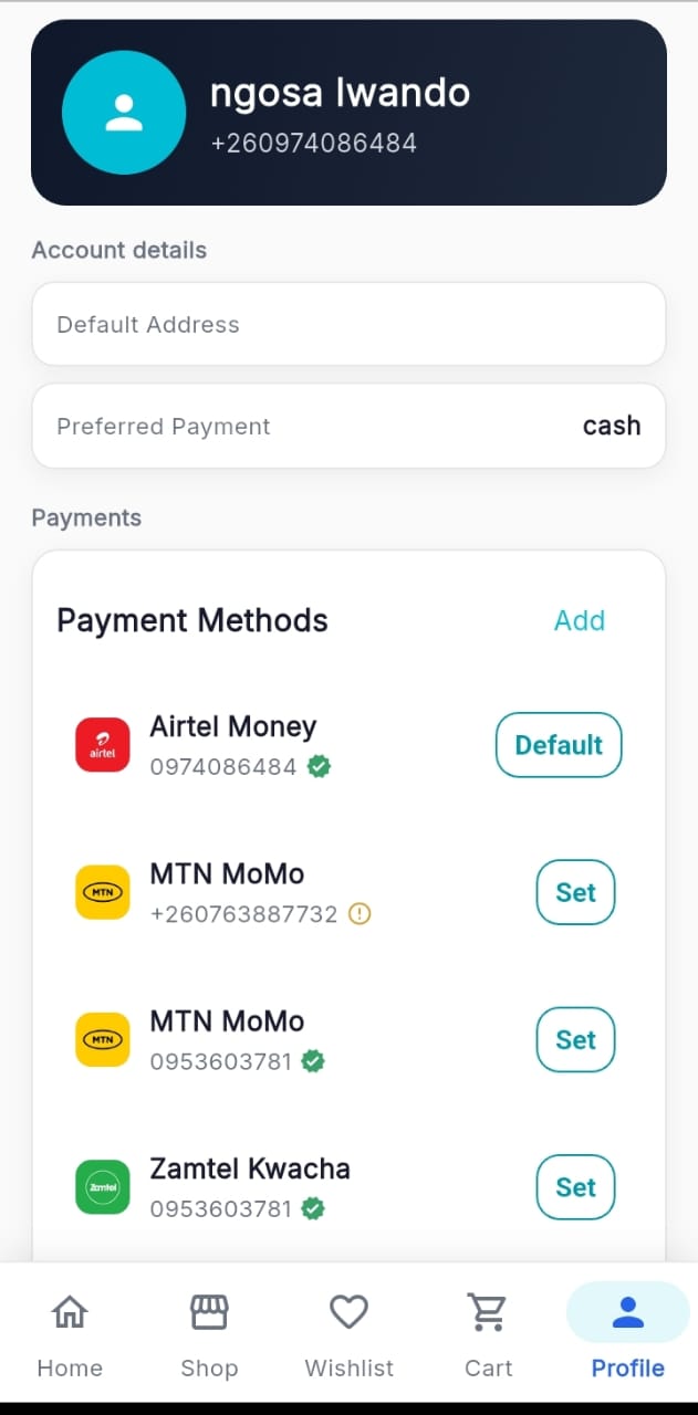 Payment Methods